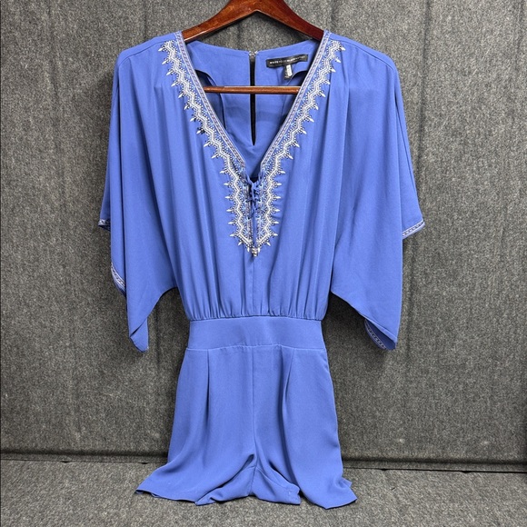 White House Black Market Pants - White House Black Market Blue Embroidered Garment